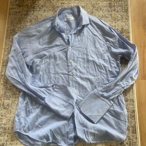 YSL blue button up